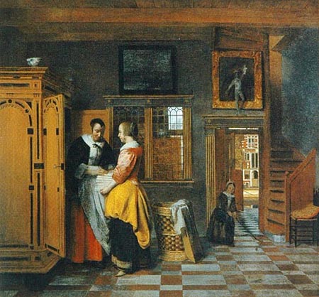 Pieter de Hooch: The Linen Chest, 1663